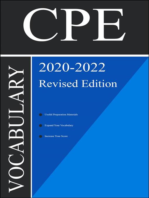 Title details for CPE Test Vocabulary 2020 by College Exam Preparation - Available